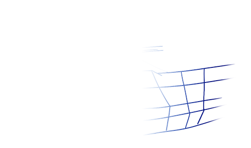 animação e um navio no alto mar, com três wireframes envolvendo o barco, o mar e o ceu